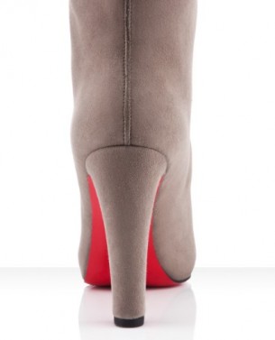 Grey Suede Boots from the Fall 2011 collection of Christian Louboutin